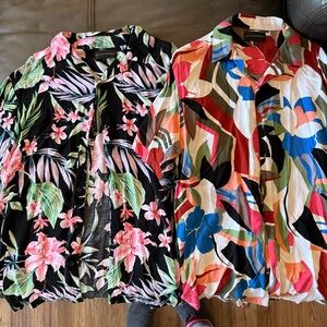 Bundle of No Boundaries Black and Pink Floral Shirt